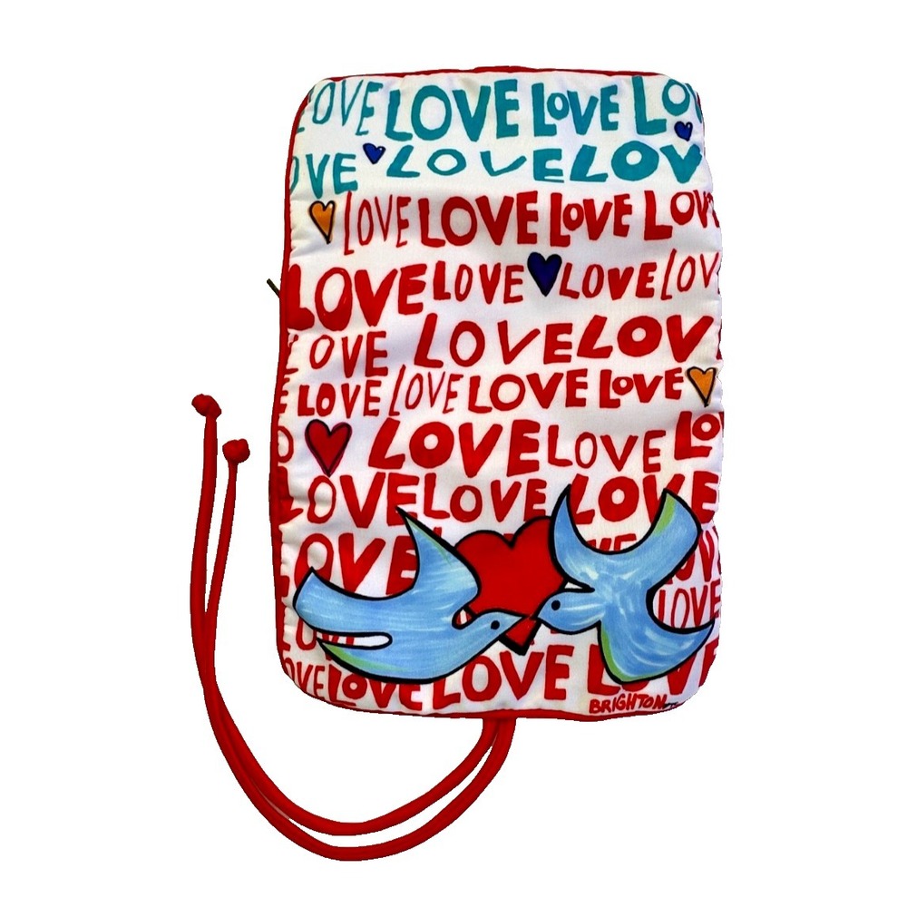 Brighton Jewelry Travel Case Roll Up Dove Love Organizer Pouch Colorful Pockets